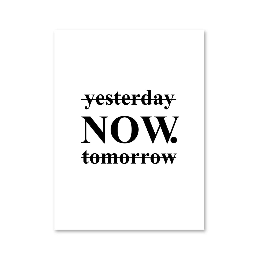 Motivational Quotes Canvas Wall Art Poster