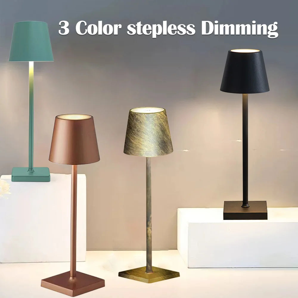 Wireless Rechargeable LED Bedside Desk Lamp