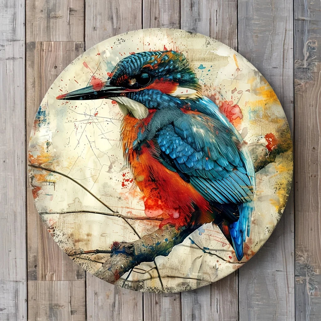 Kingfisher Aluminium Multi-Colour Wall Art