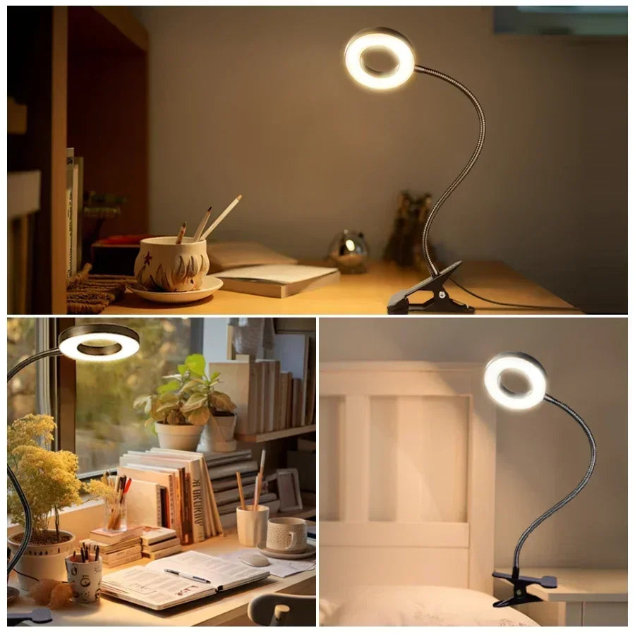 USB Clip-On LED Desk Lamp – 3 Colours
