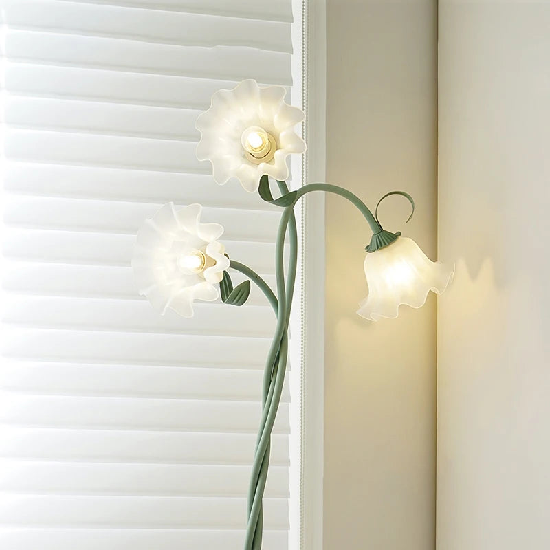 3-Head Lily Floor Lamp with Foot Switch