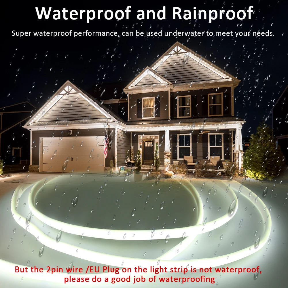 220V Waterproof COB LED Strip Light
