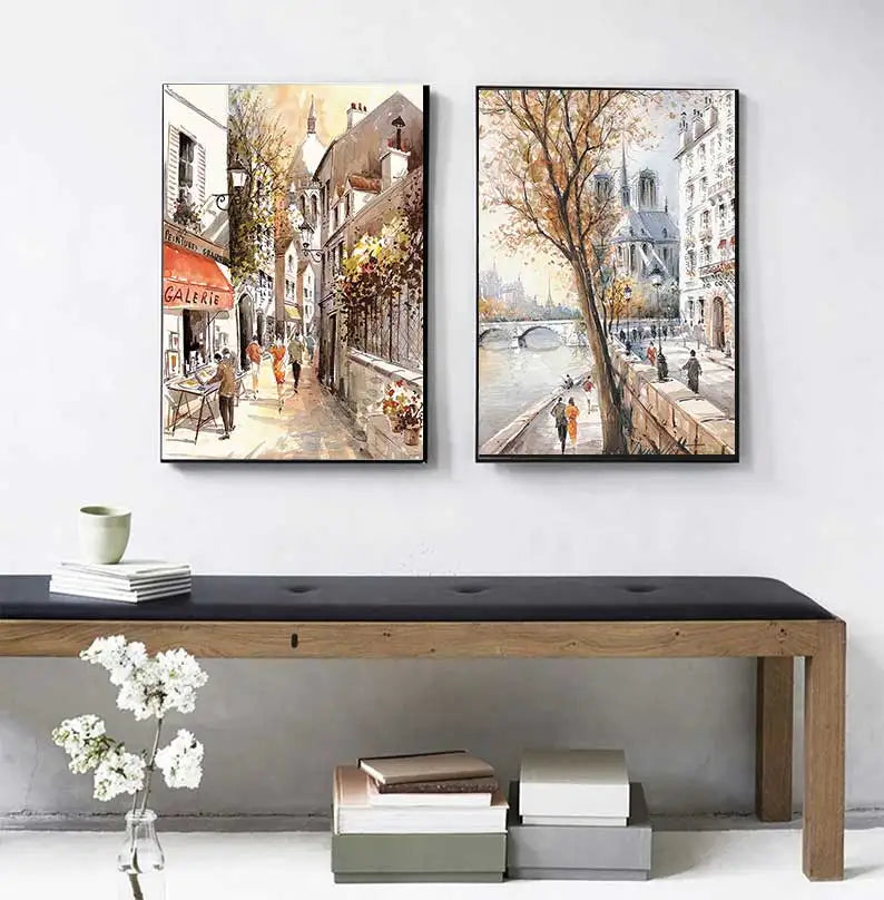 Abstract City Street Landscape Canvas Print