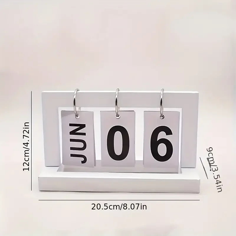 Minimalist Wooden Desk Calendar Ornament