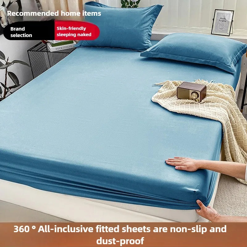 Elastic Fitted Bed Sheet – Solid Colour