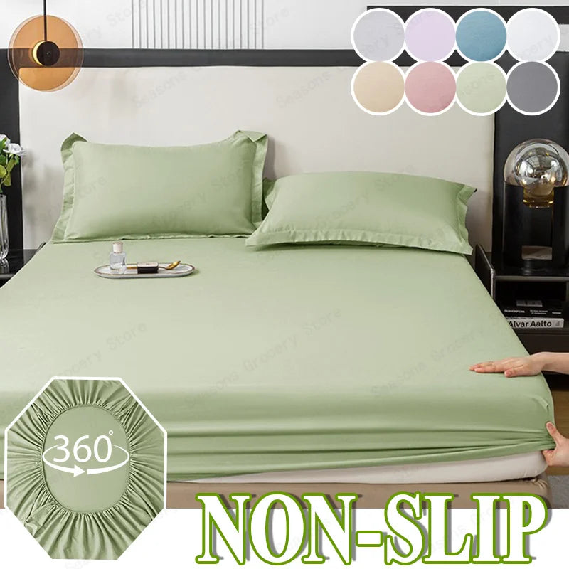 Elastic Fitted Bed Sheet – Solid Colour