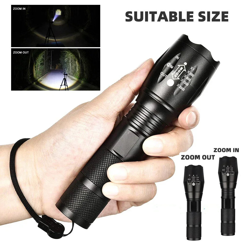 Zoomable LED Flashlight – 5 Modes