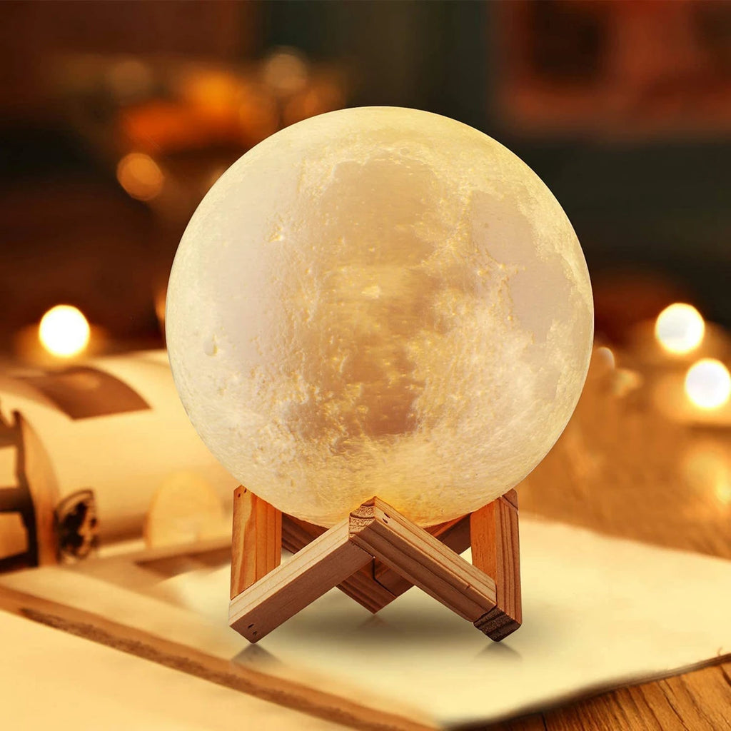 Moon Lamp LED Night Light with Stand – 8cm