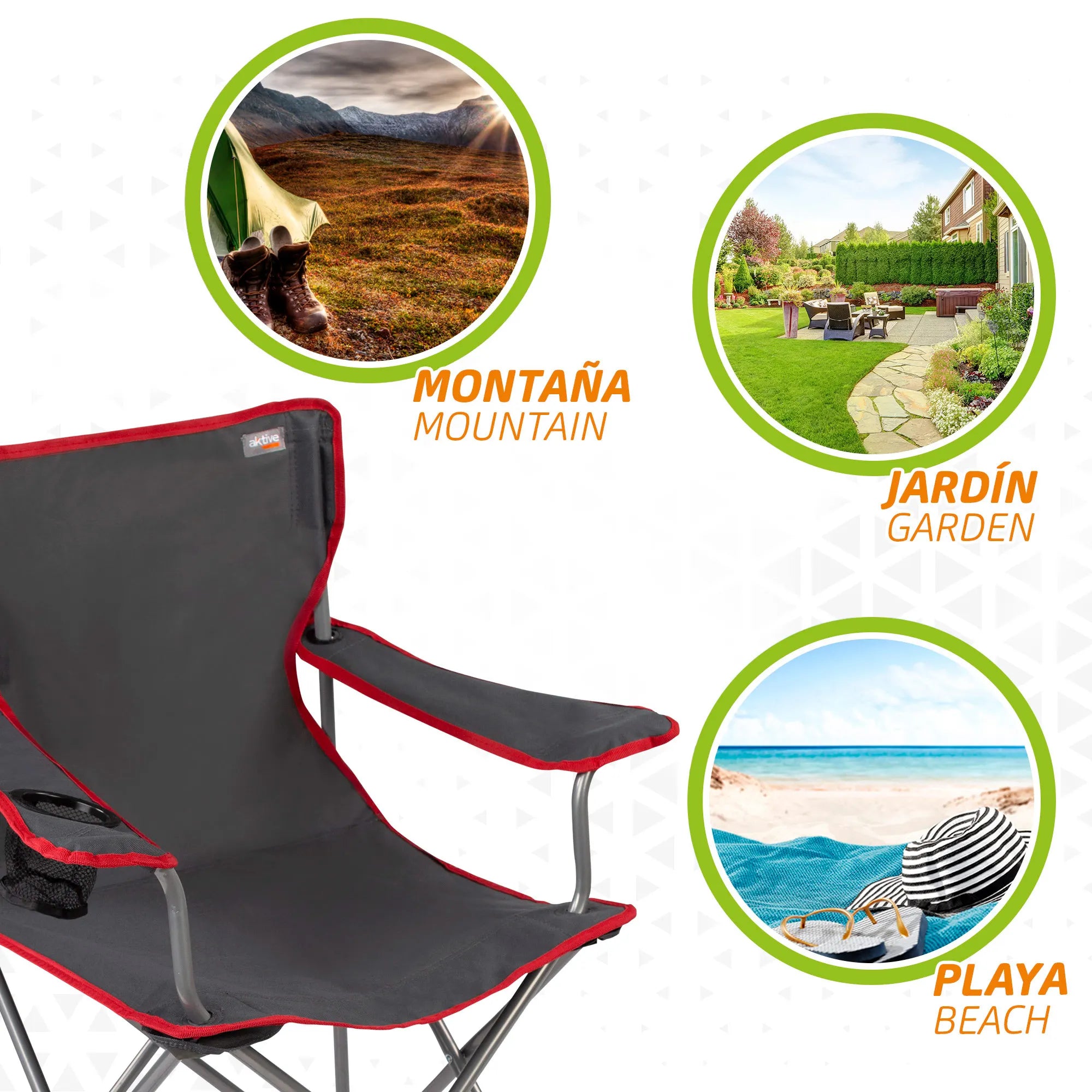 Folding Camping Chair with Breathable Backrest