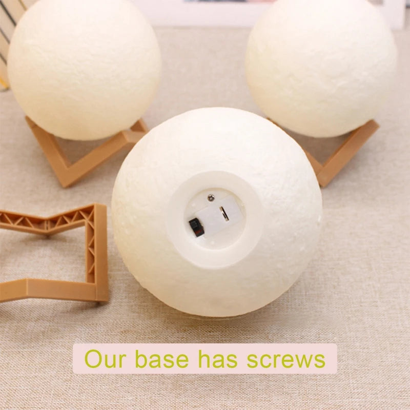 Moon Lamp LED Night Light with Stand – 8cm