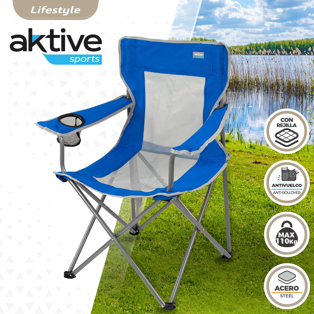 Folding Camping Chair with Breathable Backrest