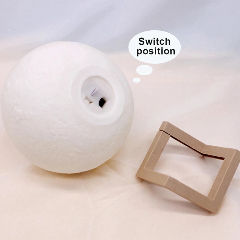 Moon Lamp LED Night Light with Stand – 8cm