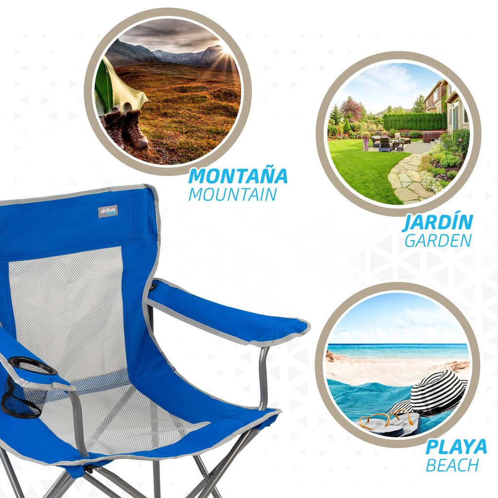 Folding Camping Chair with Breathable Backrest