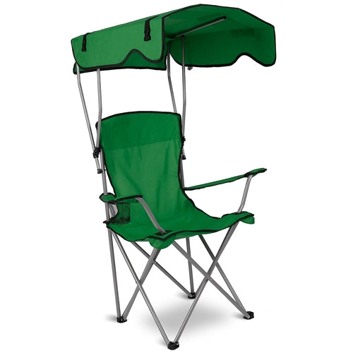 1Pc Foldable Camping Chair With Canopy