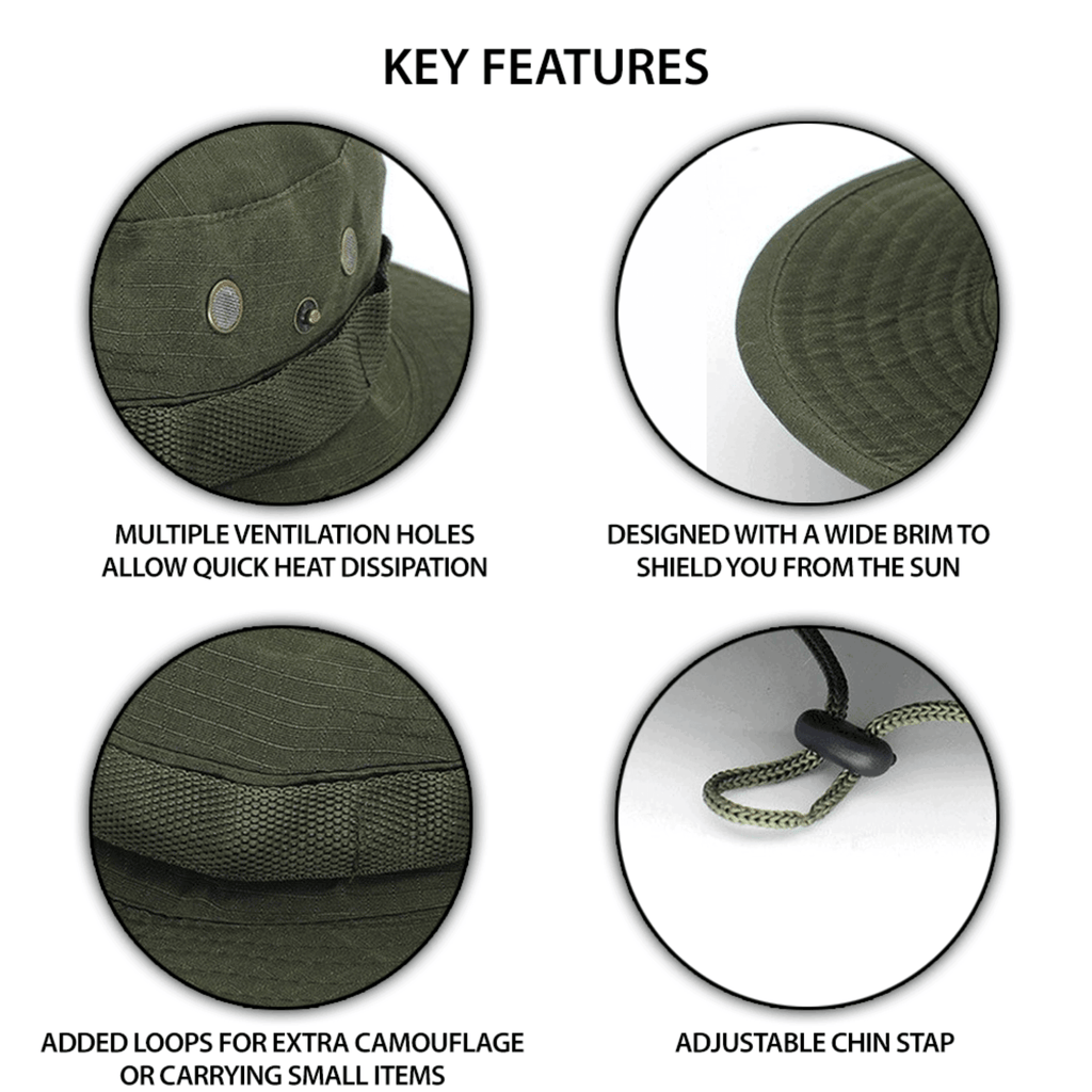 Tactical Wide Brim Bucket Hat