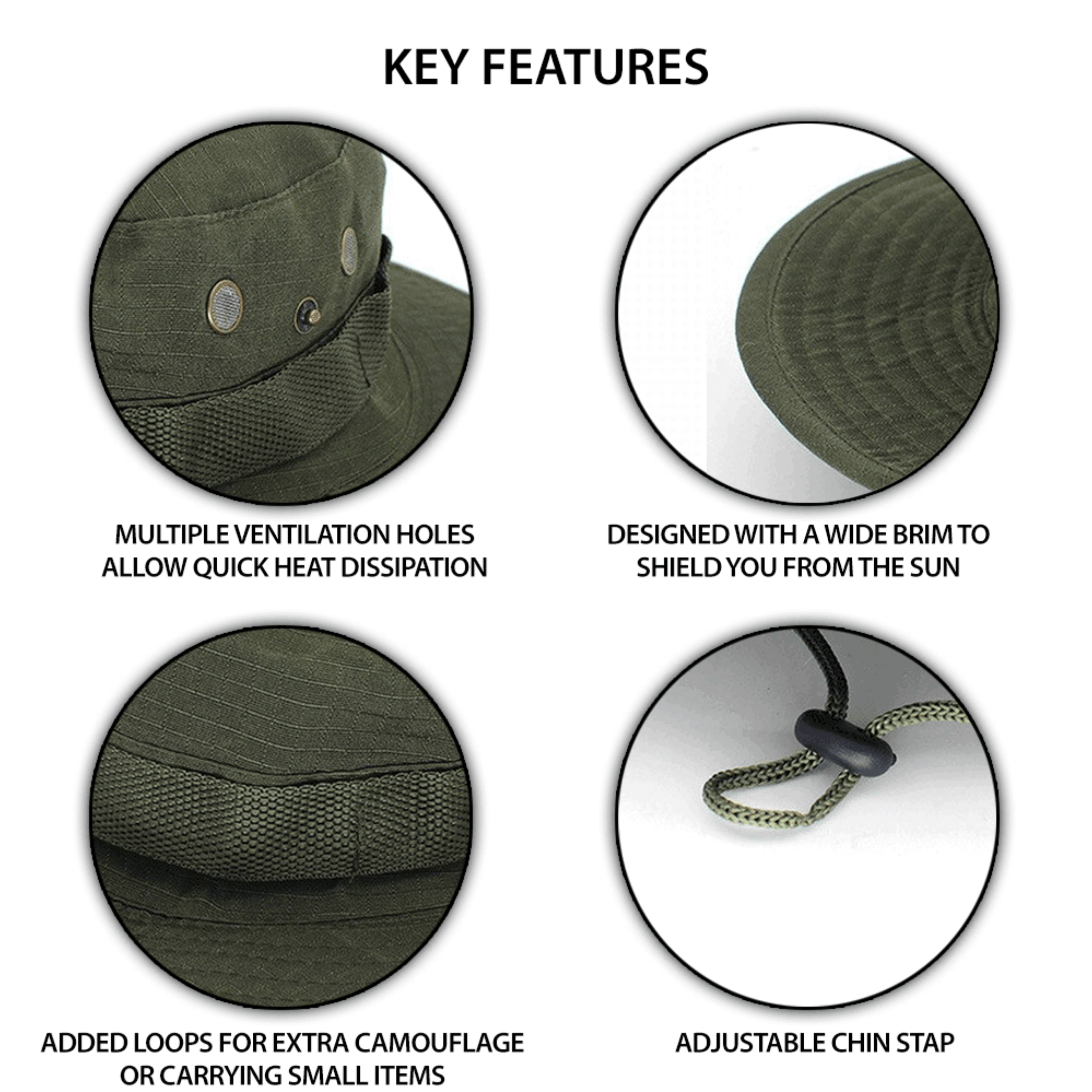 Tactical Wide Brim Bucket Hat
