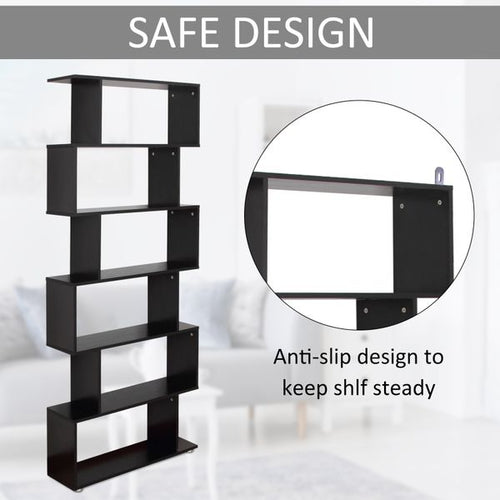 6-Tier Wooden S Shape Shelf