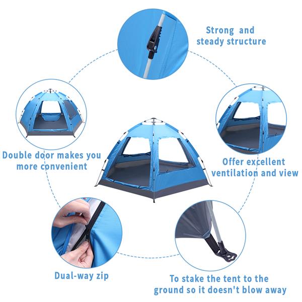 Automatic Pop-Up Waterproof Family Tent