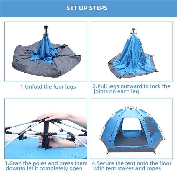 Automatic Pop-Up Waterproof Family Tent