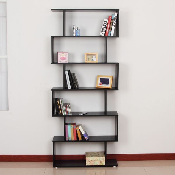 6-Tier Wooden S Shape Shelf