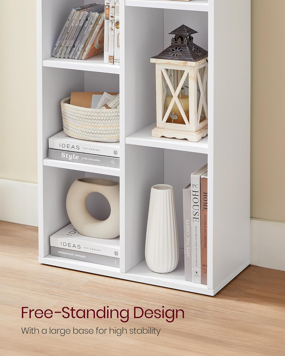 White 7 Compartment Shelf Unit