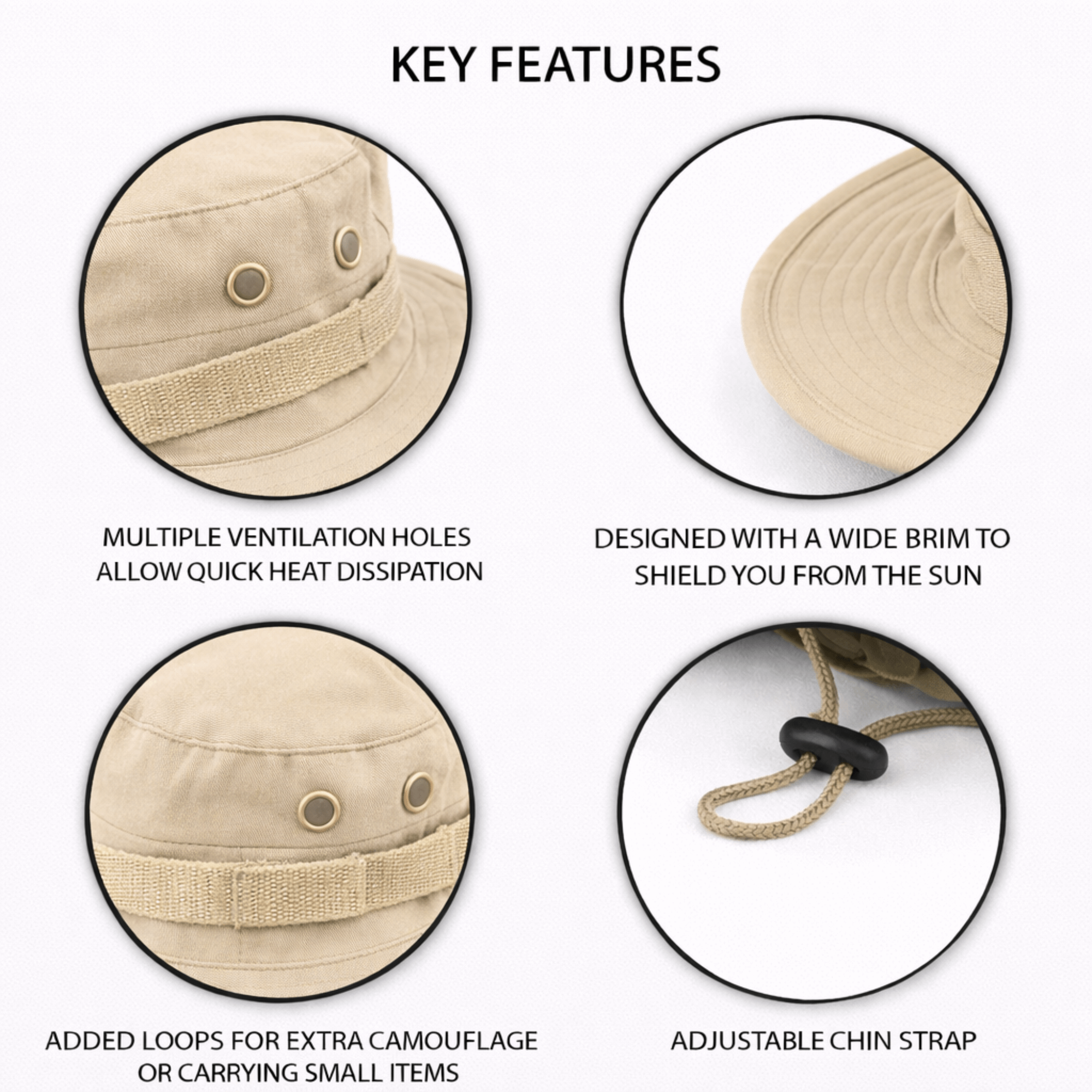 Tactical Wide Brim Bucket Hat