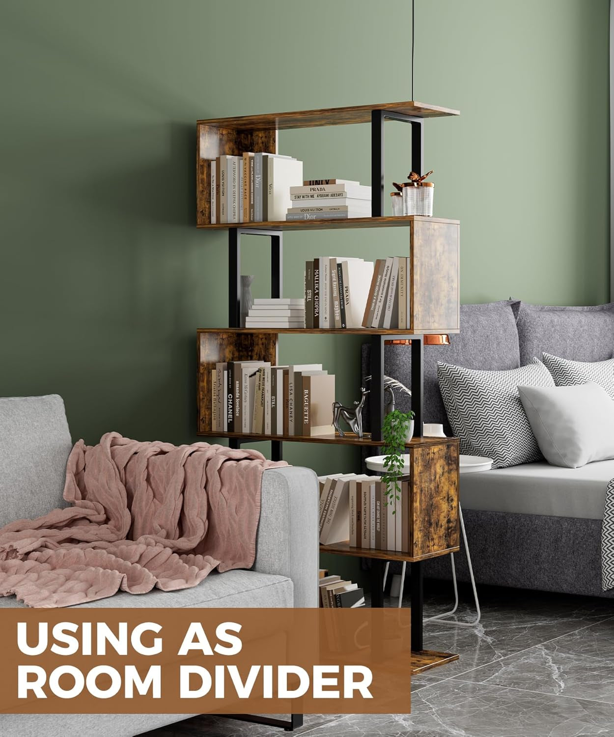 5-Tier S Shaped Shelving Unit