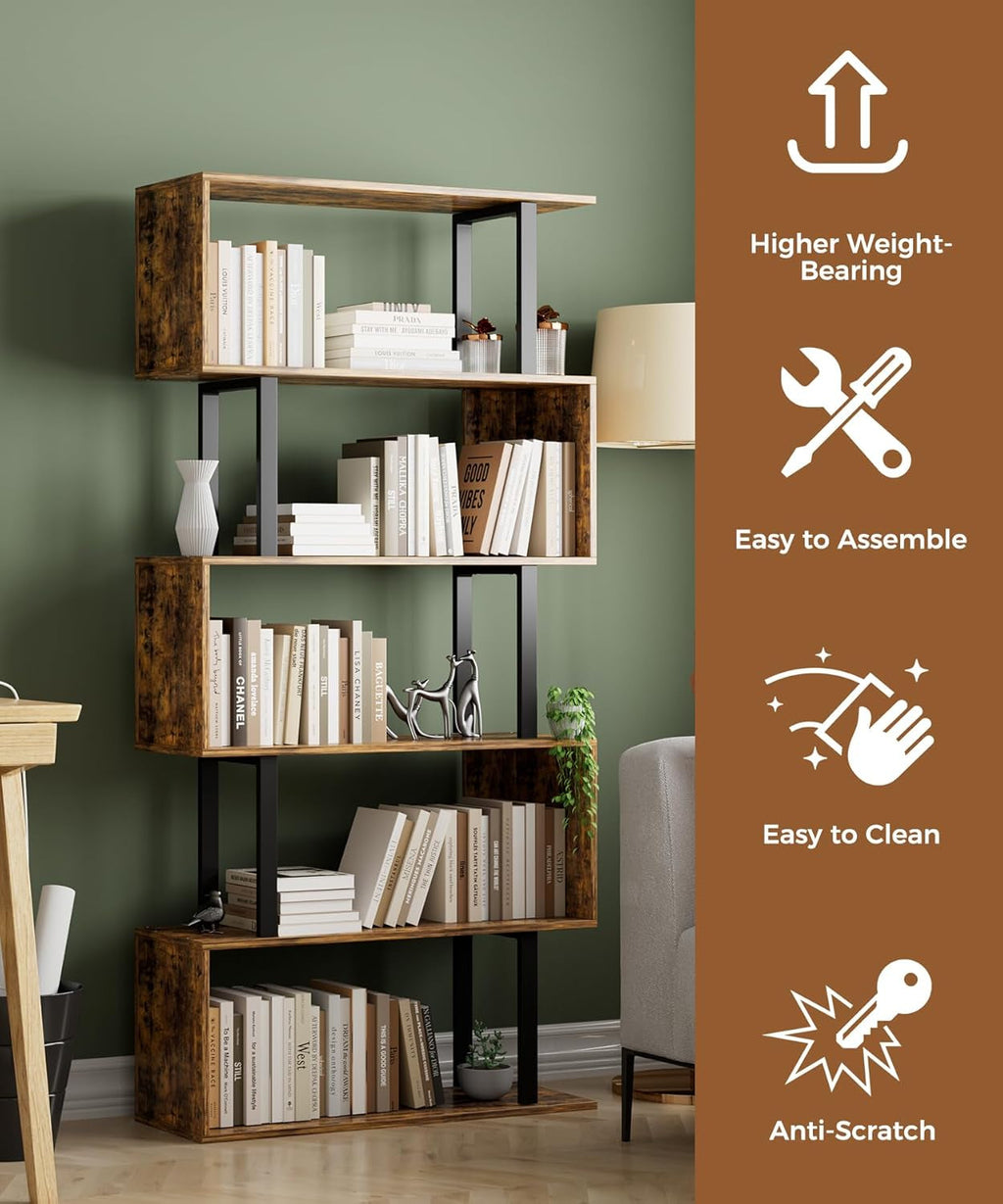 5-Tier S Shaped Shelving Unit
